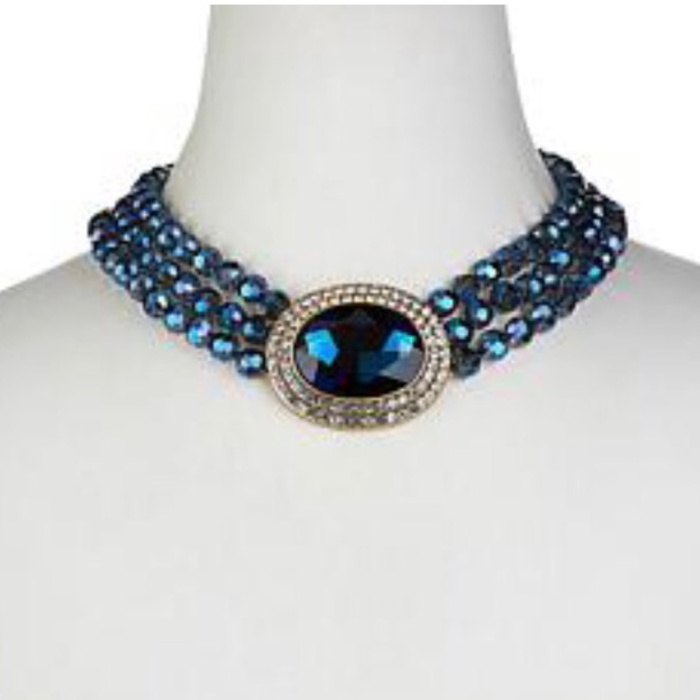 Heidi Daus 🆕 Montana color drop Swarovski crystal necklace - Picture 7 of 10